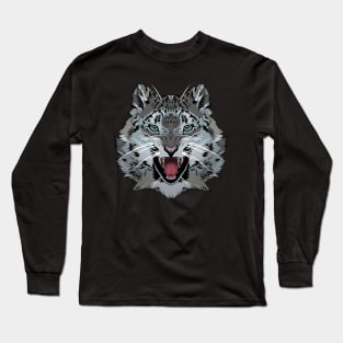illustrated SNOW LEOPARD PRIDE series (NO TRIM) Long Sleeve T-Shirt